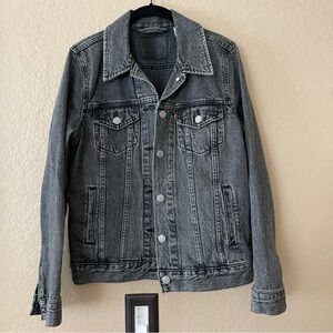 Levi's washed black denim jacket